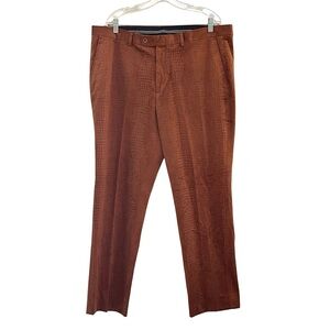 Men's Brown Snakeskin Textured Pants in size 40